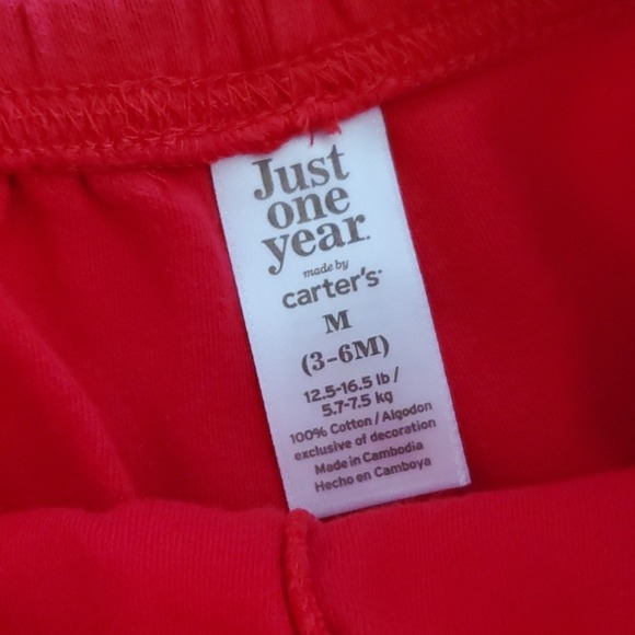 Carter's Girls 4 Piece Mix and Match Heart Outfit -Vest, onesie, Pants, Headband - Picture 9 of 14